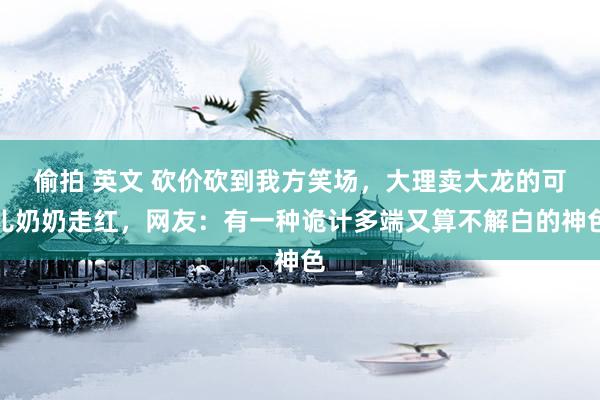 偷拍 英文 砍价砍到我方笑场，大理卖大龙的可儿奶奶走红，网友：有一种诡计多端又算不解白的神色
